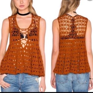 NWOT Free People circles within sweater tank